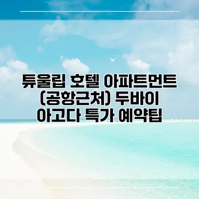 튜울립 호텔 아파트먼트 (공항근처) 두바이 아고다 특가 예약팁
