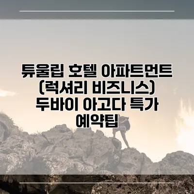 튜울립 호텔 아파트먼트 (럭셔리 비즈니스) 두바이 아고다 특가 예약팁