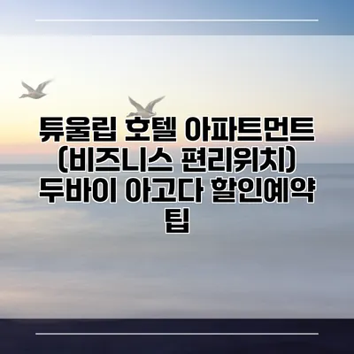 튜울립 호텔 아파트먼트 (비즈니스 편리위치) 두바이 아고다 할인예약 팁