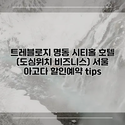 트레블로지 명동 시티홀 호텔 (도심위치 비즈니스) 서울 아고다 할인예약 tips