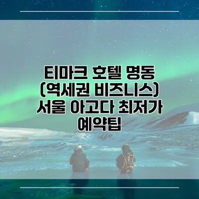 티마크 호텔 명동 (역세권 비즈니스) 서울 아고다 최저가 예약팁
