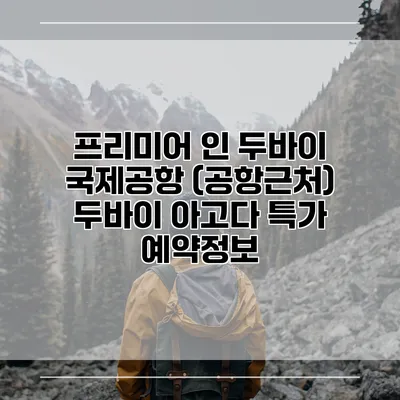 프리미어 인 두바이 국제공항 (공항근처) 두바이 아고다 특가 예약정보