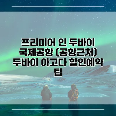 프리미어 인 두바이 국제공항 (공항근처) 두바이 아고다 할인예약 팁
