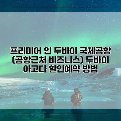 프리미어 인 두바이 국제공항 (공항근처 비즈니스) 두바이 아고다 할인예약 방법