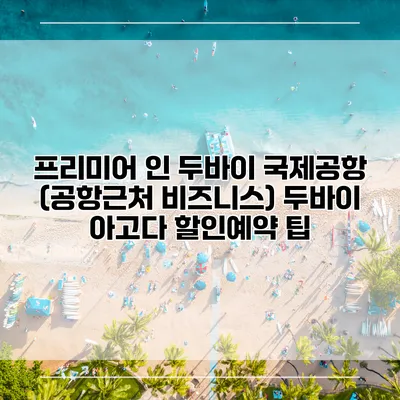 프리미어 인 두바이 국제공항 (공항근처 비즈니스) 두바이 아고다 할인예약 팁