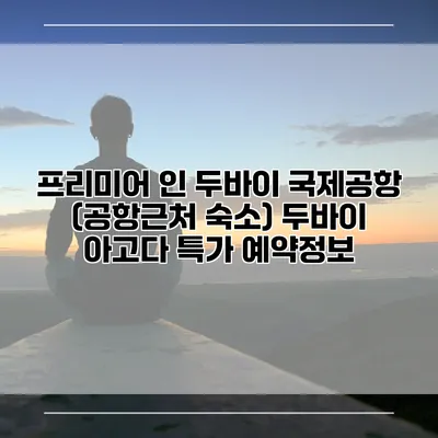 프리미어 인 두바이 국제공항 (공항근처 숙소) 두바이 아고다 특가 예약정보