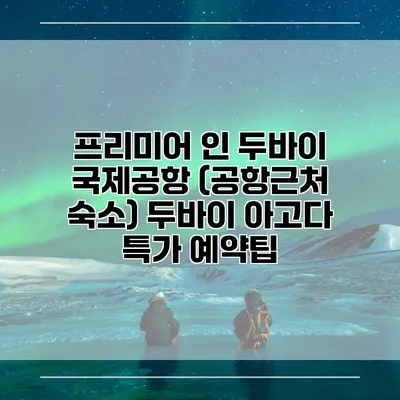 프리미어 인 두바이 국제공항 (공항근처 숙소) 두바이 아고다 특가 예약팁