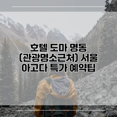 호텔 도마 명동 (관광명소근처) 서울 아고다 특가 예약팁