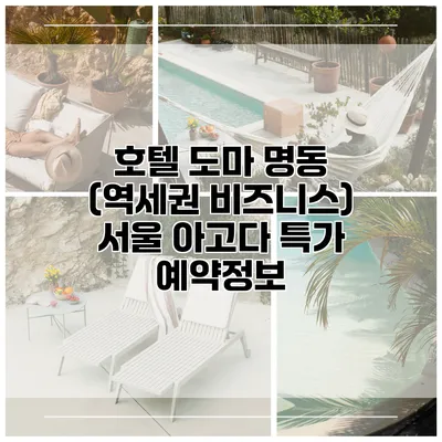 호텔 도마 명동 (역세권 비즈니스) 서울 아고다 특가 예약정보