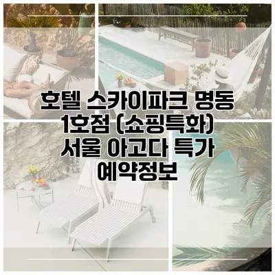 호텔 스카이파크 명동 1호점 (쇼핑특화) 서울 아고다 특가 예약정보
