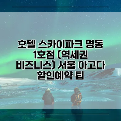 호텔 스카이파크 명동 1호점 (역세권 비즈니스) 서울 아고다 할인예약 팁