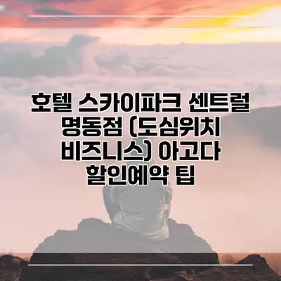 호텔 스카이파크 센트럴 명동점 (도심위치 비즈니스) 아고다 할인예약 팁